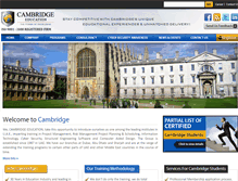 Tablet Screenshot of cambridgeeducation.net